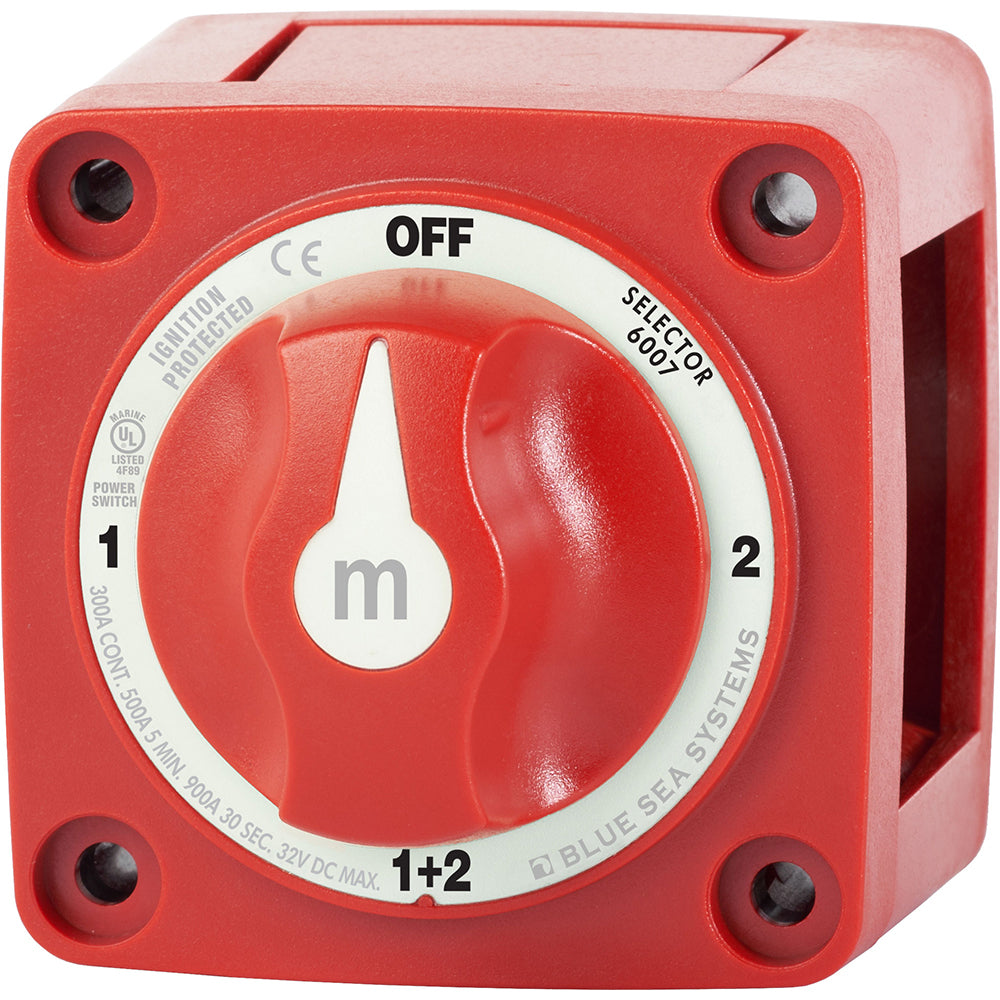 Blue Sea Systems 6007 Blue Sea 6007 m-Series (Mini) Battery Switch Selector Four Position Red