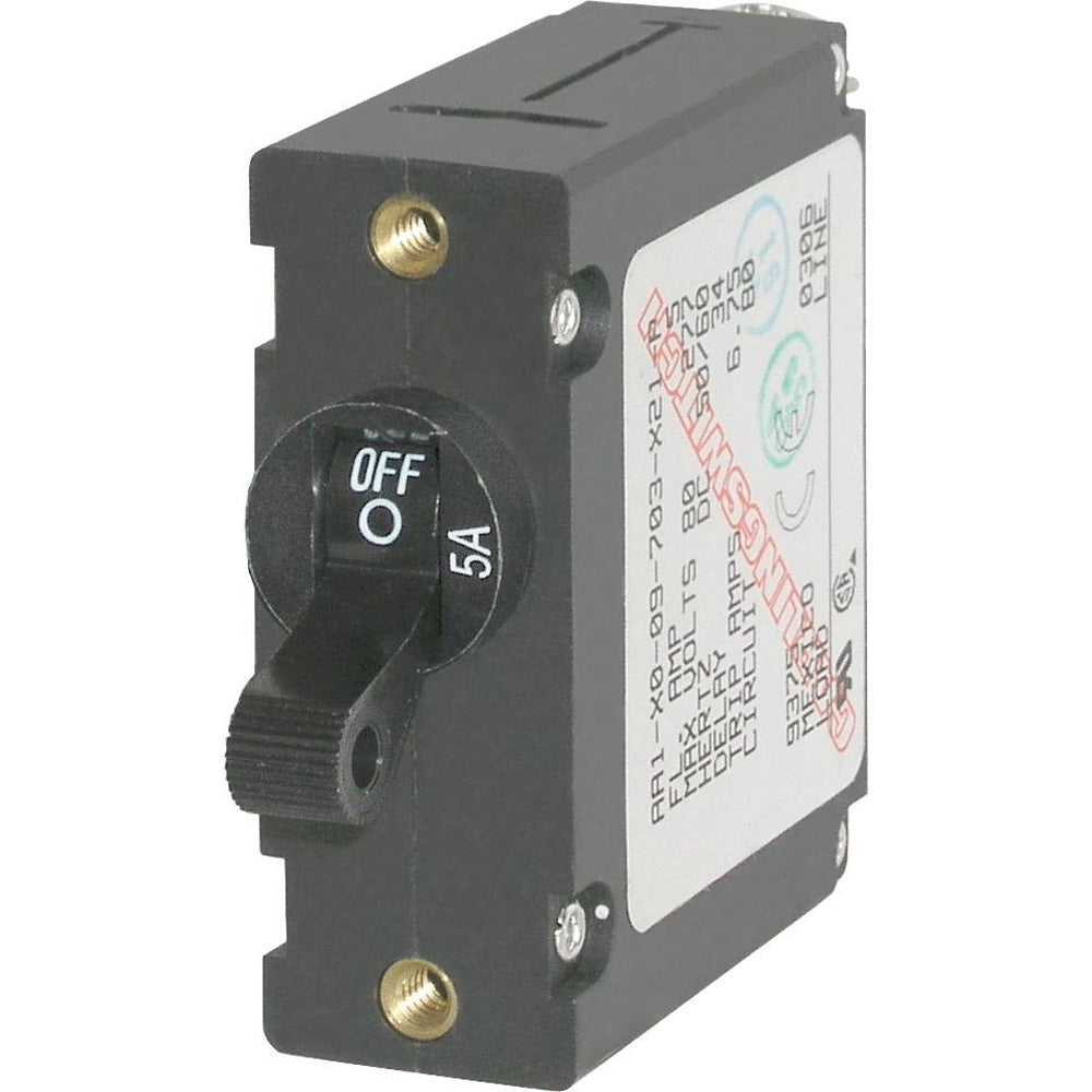 Blue Sea Systems 7200 Blue Sea 7200 AC / DC Single Pole Magnetic World Circuit Breaker - 5 Amp