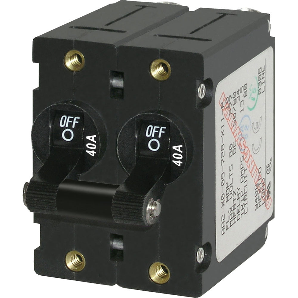 Blue Sea Systems 7239 Blue Sea 7239 A-Series Double Pole Toggle - 40A - Black