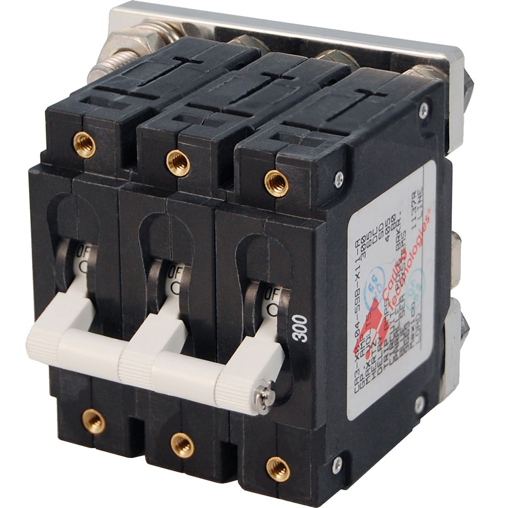 Blue Sea Systems 7271 Blue Sea 7271 300A C-Series Triple Pole Toggle DC Circuit Breaker