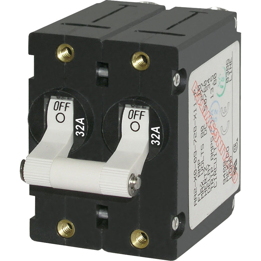 Blue Sea Systems 7295 Blue Sea 7295 A-Series Double Pole Toggle - 32A - White