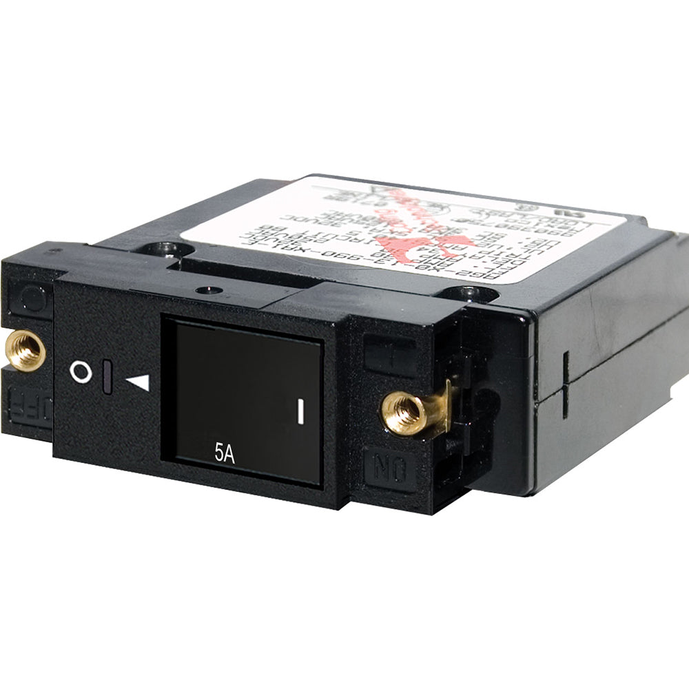 Blue Sea Systems 7425 Blue Sea 7425 Single Pole Small Case 2" Slot Reset Rocker Circuit Breaker - 5 Amp