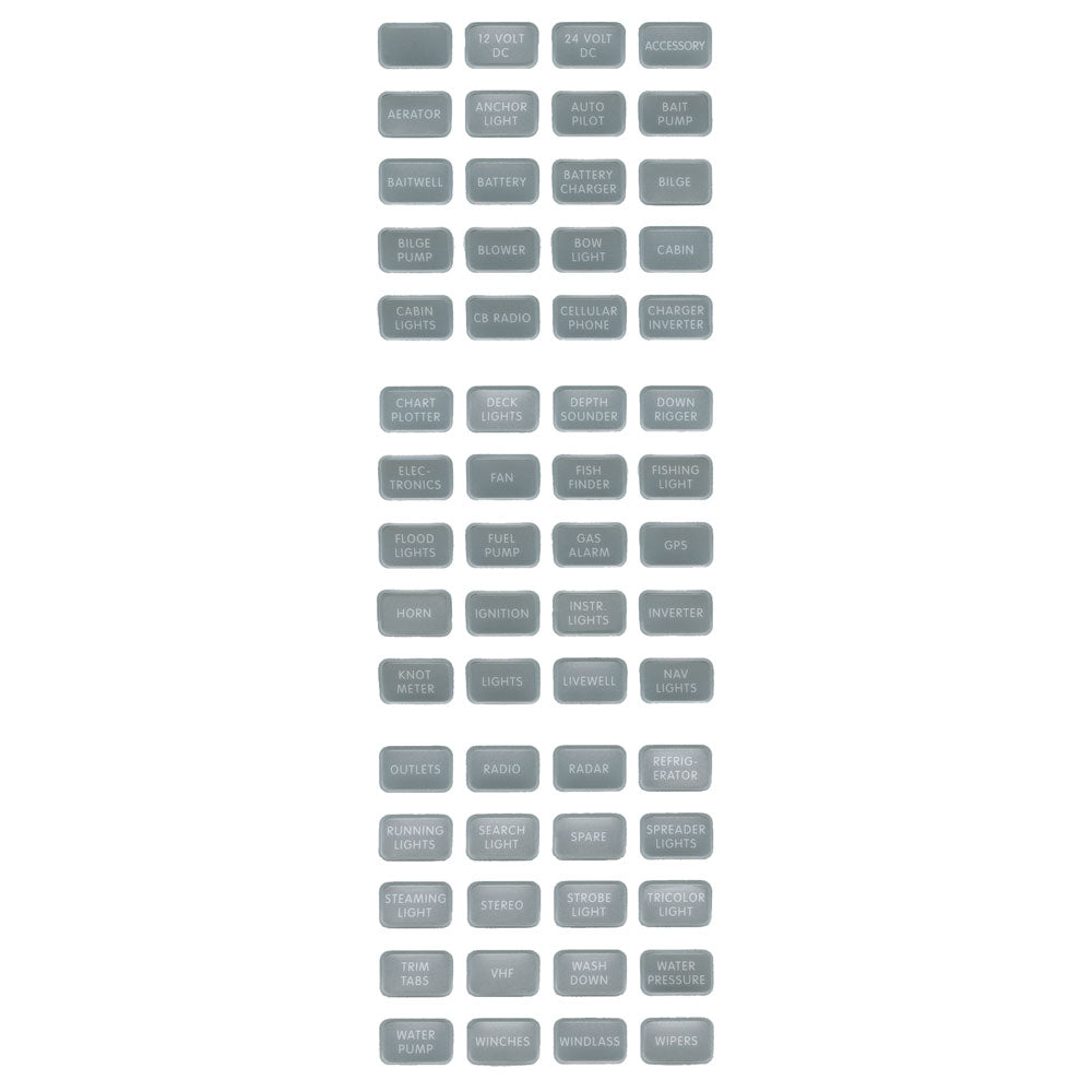 Blue Sea Systems 8217 Blue Sea 8217 Grey Small Format Label Kit - 60 Labels