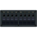 Blue Sea 8371 Water Resistant Panel - 8 Position - Black - Horizontal Mount