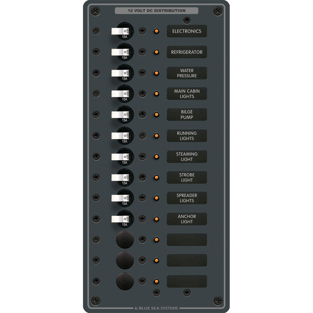 Blue Sea Systems 8376 Blue Sea 8376 Panel DC 13 Position Vertical