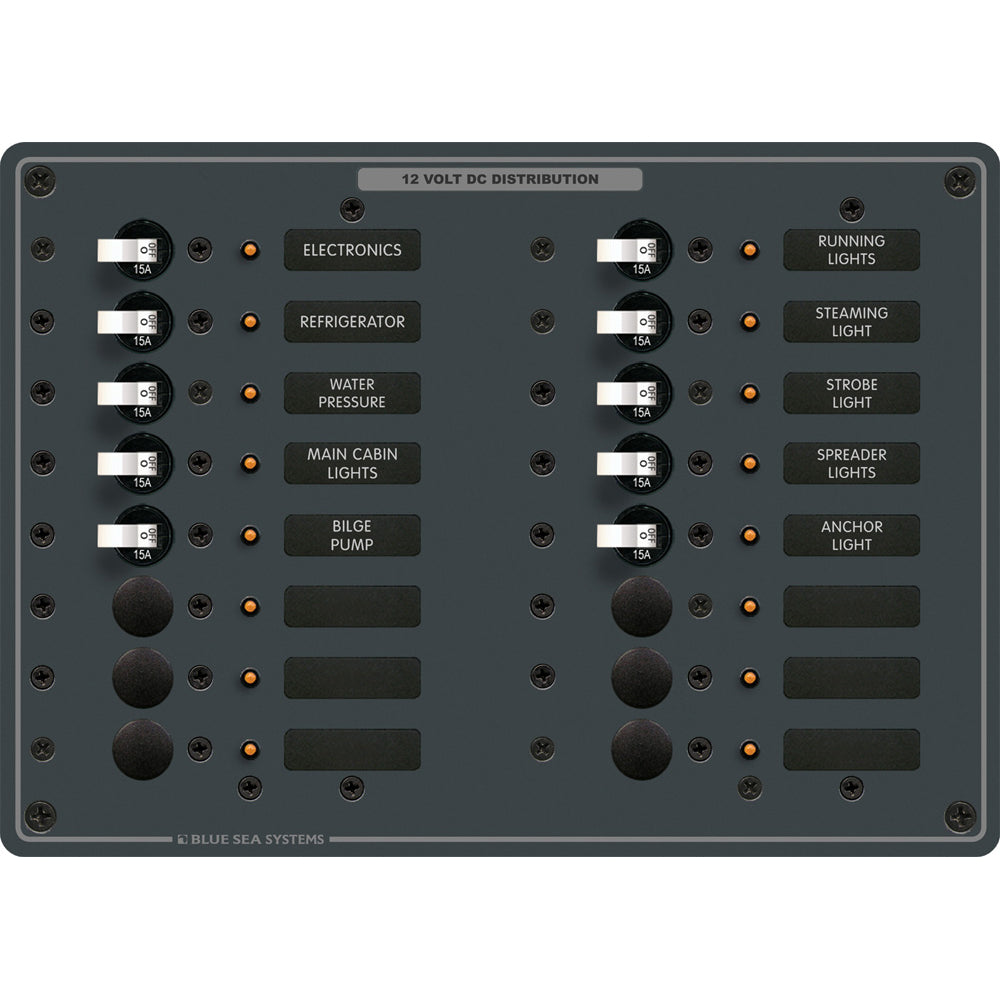 Blue Sea Systems 8377 Blue Sea 8377 Panel DC 16 Position