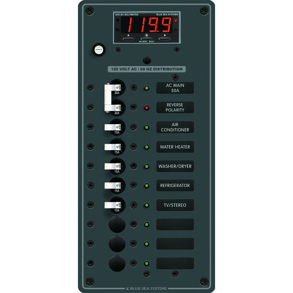 Blue Sea Systems 8406 Blue Sea 8406 AC Main + 8 Positions