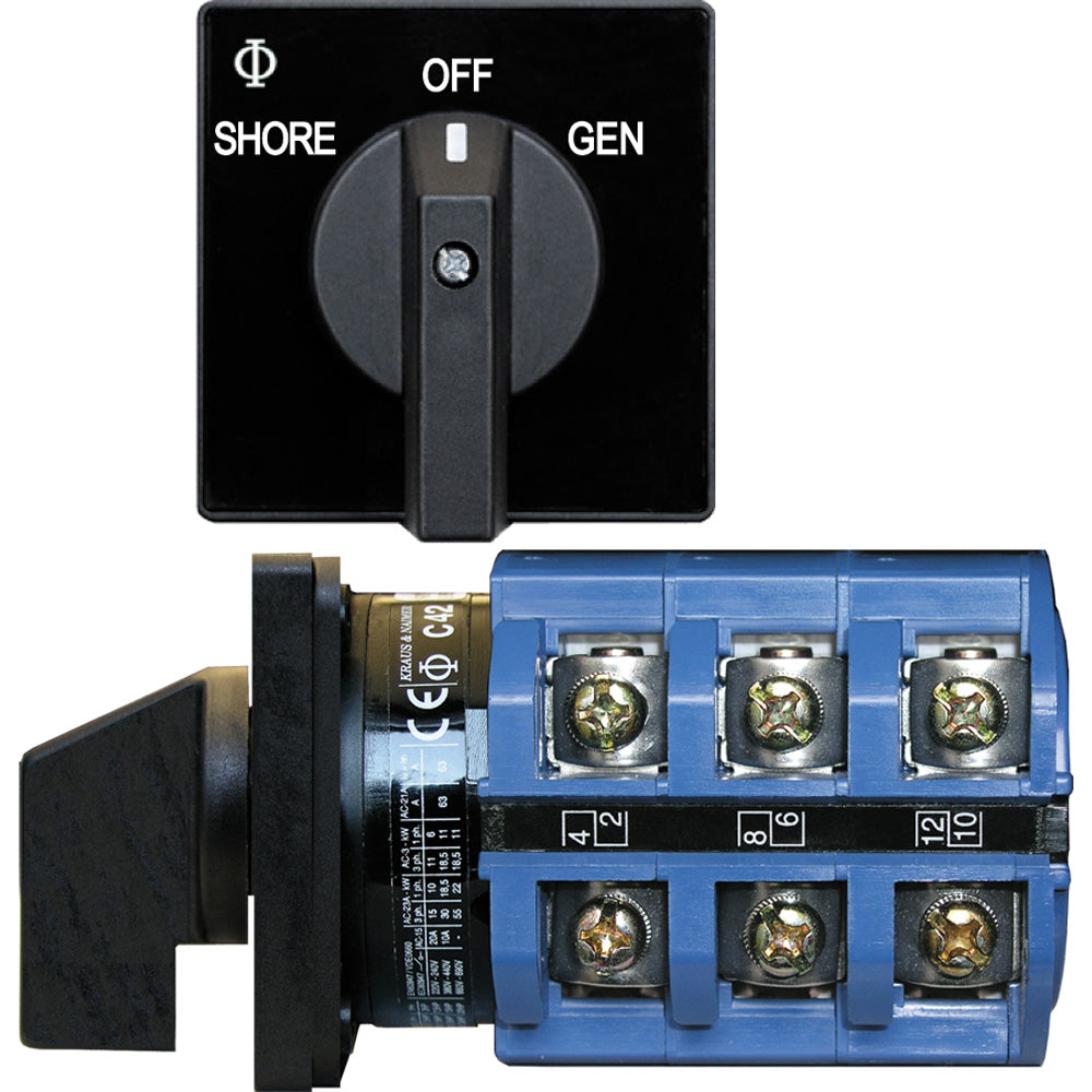 Blue Sea Systems 9019 Blue Sea 9019 Switch, AC 240VAC 63A OFF +2 Positions