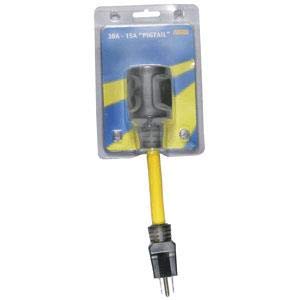 ARCON 14245 Arcon ARC-14245 9 in. 30 A Female - 15 A Male Pigtail Adapter, Pack of 1