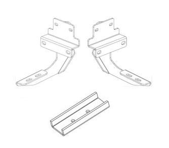 GO RHINO 6941555 Go Rhino 6941555 RB10/RB20 Running Boards - MOUNTING Brackets ONLY for 15-24 F-150, F-250 Super Duty, F-350 Super Duty, Textured Black