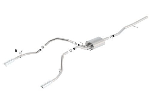 BORLA 140539 BORLA 140539 Cat-Back System for 2014-2018 Chevrolet Silverado 1500/ GMC Sierra 1500/2019 Silverado 1500 LD ONLY/Sierra 1500 LD ONLY 5.3L V8 AT/ MT2 & 4 Wheel Drive Crew Cab Std.Bed (6' 7") 153" WB.