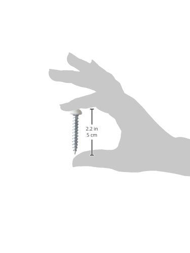 AP PRODUCTS 012-PSQ500W 8 X 1 AP Products 012-PSQ500W 8X1 Polar White 1" Square Recessed Pan Head Screw, (Pack of 500)