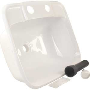JR PRODUCTS 95351 JR Products 95351 Molded Lavatory Sink - White