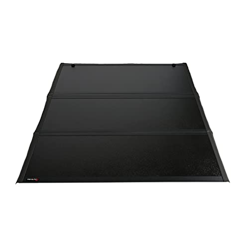 TRAILFX TFX3531 TrailFX Hard Folding Tonneau Cover Fits Ford Maverick 2022-2026 Standard Flush Tri-Fold 3 Panels and 2 Folds Lockable Tailgate Handle Black Gloss Fiber Reinforced Plastic Low Profile TrailFX TFX3531