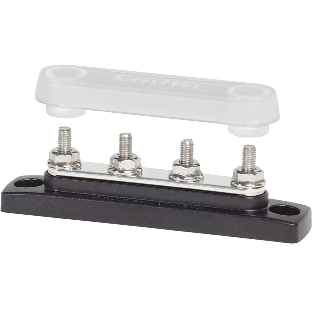 Blue Sea Systems 2315 Blue Sea 2315 MiniBus 100 Ampere Common BusBar 4 x 10-32 Stud Terminal with Cover