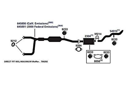 AP EXHAUST 608227 Ap Exhaust 608227 UNIVERSAL CATALYTIC CONVERTER