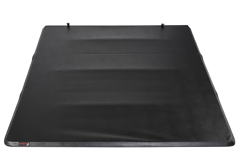 TRAILFX TFX4008 TrailFX Soft Tri-Fold Tonneau Cover Fits 2022-2025 Nissan Frontier Factory Bed Rail Caps Soft Folding Lockable via Tailgate Handle Lock Black Vinyl with Aluminum Rails Clamp-On Installation