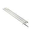 Lee's 16' Center Rigging Pole - Bright Silver/Black Spike (MKII)