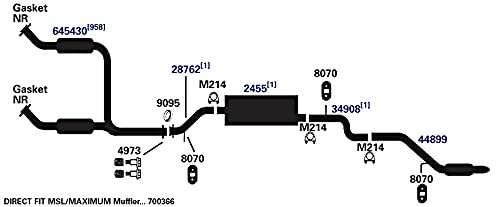 AP EXHAUST 700366 AP Exhaust Products 700366 Exhaust Muffler