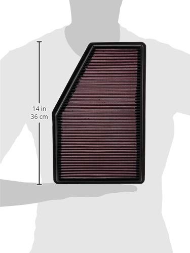 K&N FILTER 33-5049 K&N High-Flow Original Lifetime Engine Air Filter: Increase Power: Premium, Washable: Compatible with 2016-2026 Buick/Chervolet/Cadillac: LaCrosse, Regal, XT4, Malibu, 33-5049