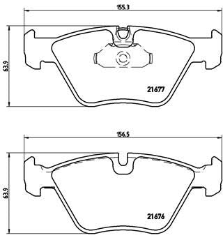 BREMBO P06022 Brembo P06022 Low-Met Front Disc Brake Pad Set BMW OE# 34116761279
