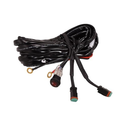 TRAILFX WRHRNSS2 Fog Light Wiring Harness, Replacement Wiring Harness for TrailFX Cube Pairs, 9.4 Foot, Waterproof Deutsch Connector, Rocker On/Off Switch, 30A Fuse, 12V Relay TrailFX WRHRNSS2