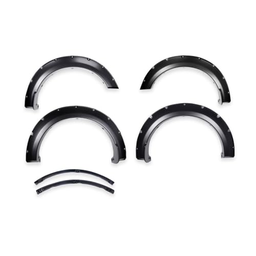 TRAILFX TFF3011S TrailFX Fender Flares Fits Ford F-150 2021-2025 Pocket Style Black Smooth Paintable Polypropylene Set of 4 Fender Flares with Stainless and Black Steel Rivets TrailFX TFF3011S