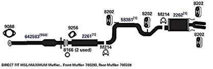 AP EXHAUST 700338 AP Exhaust Products 700338 Exhaust Muffler