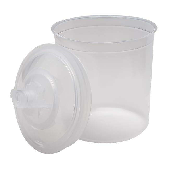 3M 16000 3M PPS (Original Series) Paint Spray Cup Lids and Liners Kit, 16000, Standard, 22 oz, 200-micron Filter, Use w/Paint Gun for Cars, Furniture, Home, 50 Disposable Lids and Liners, 20 Sealing Plugs,
