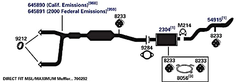 AP EXHAUST 645890 Ap Exhaust 645890 DIRECT FIT CATALYTIC CONVERTER