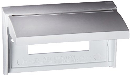 RV DESIGNER E465 RV Designer E465 Weatherproof Snap Cover-Plate for GFCI Outlet Cover, White