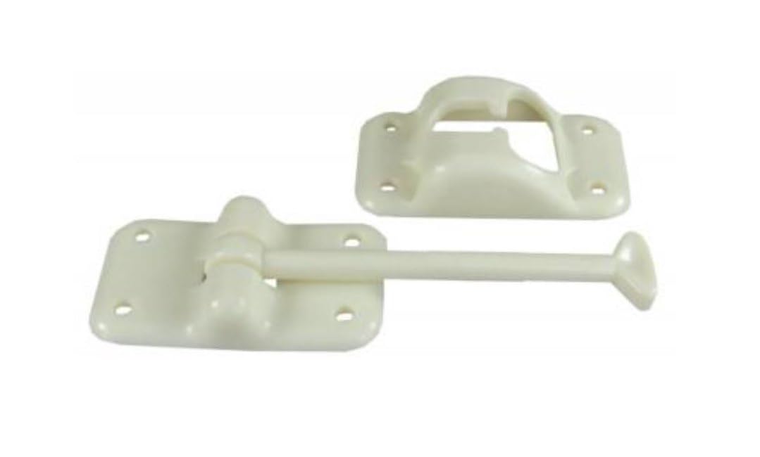 JR PRODUCTS 10424 JR Products 10424 Plastic T-Style Door Holder - Colonial White, 3-1/2"