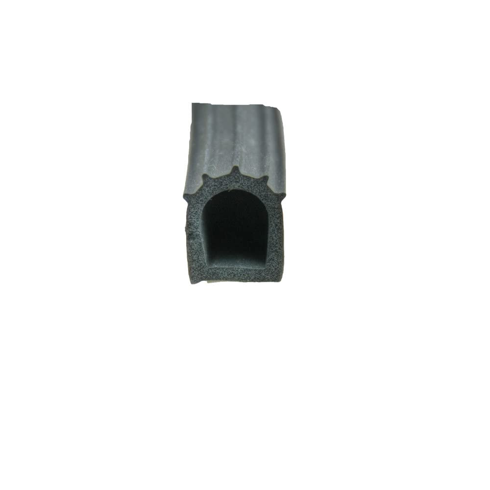 AP PRODUCTS 018-023-PT AP Products 018-023-PT Black 1" x 1" Ribbed Rubber D-Seal with Tape