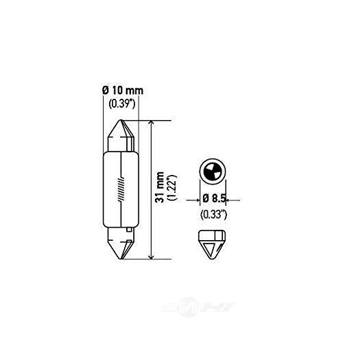 HELLA 6423 Hella 6423 BULB 6423 24V 5W SV8