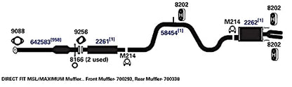AP EXHAUST 700338 AP Exhaust Products 700338 Exhaust Muffler