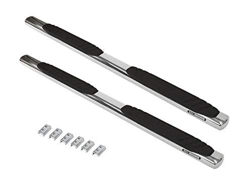 GO RHINO 684404587PS Go Rhino 4" OE Xtreme Sidesteps & Brackets | Stainless Steel, Polished | 684404587PS | Fits 2007-2014 Chevrolet Silverado & GMC Sierra 1500, 2500HD, 3500HD Crew Cab (See Description)