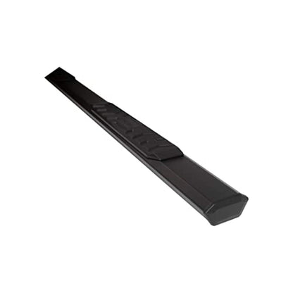 TRAILFX AL4002B TrailFX Step Nerf Bar Nerf Bar; TrailFX A4 Series; With Step Pads; 4 1/2 Inch Hexagonal Straight; Powder Coated; Titanium Black; Aluminum; With Plastic Bracket Covers and End Caps; Rocker Panel Mount