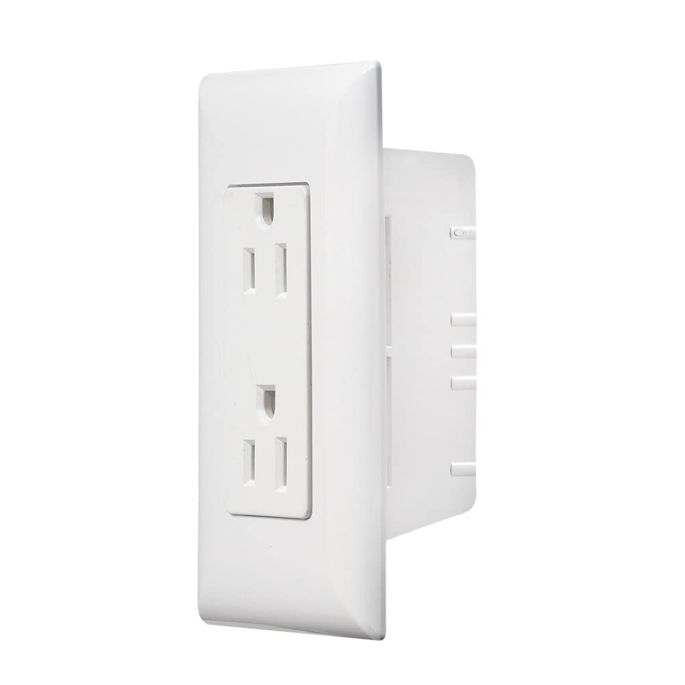 RV DESIGNER S831 RV Designer S831 - Dual AC Outlet Speedwire with Cover Plate, White