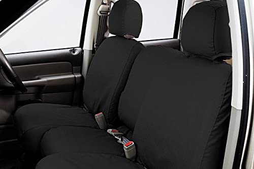 Covercraft SS2299PCCH Covercraft SS2299PCCH Custom-Fit Front Bucket SeatSaver Seat Covers - Polycotton Fabric, Charcoal Black
