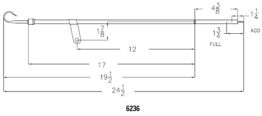 MR GASKET 6236 Mr Gasket 6236 DIPSTICK W/TUBE-BB CHEV