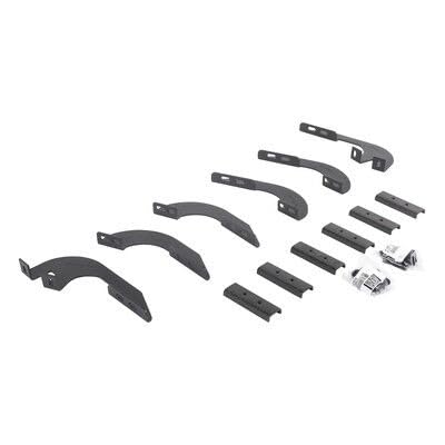 GO RHINO 6944296 Go Rhino V-Series V3 / RB10 Slim / RB20 Slim / RB30 Slim / RB30 Running Board Mounting Brackets | Mild Steel, Textured Black | 6944296 | Fits 2005-2023 Toyota Tacoma Double Cab Pickup