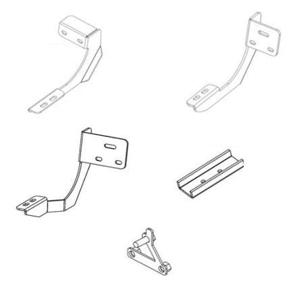 GO RHINO 6942065 Go Rhino RB10 / RB20 Brackets | Mild Steel, Textured Black | 6942065 | Fits 2015-2018 Ram 1500 Crew/Quad Cab Pickup; 2019-2023 Ram 1500 Classic Crew/Quad Cab Pickup