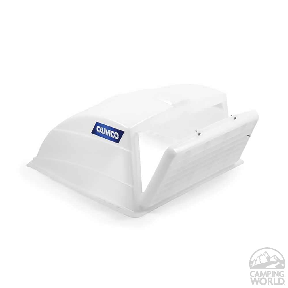 CAMCO 40433 Camco RV Roof Vent Cover | Allows High Flow Air Ventilation Into Your RV, Rain or Shine | Easy Installation | Installation Hardware Included, White (40433)