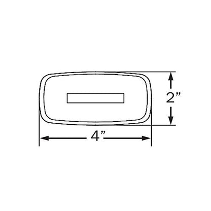 OPTRONICS A32RBP Optronics (A-32RBP Red Lens Reflector Clearance Marker Light