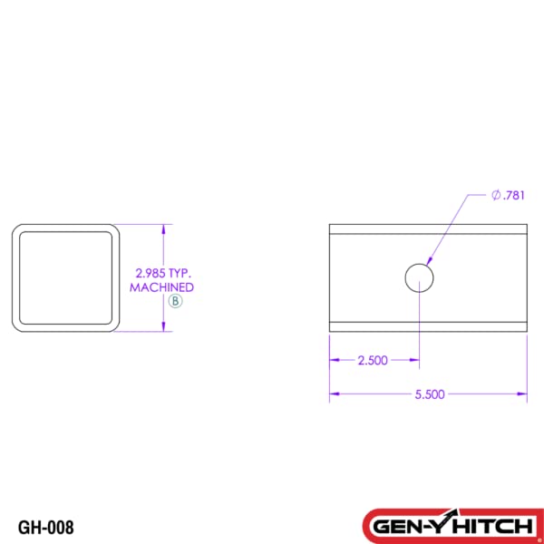 GEN-Y HITCH GH-008 Gen-Y Hitch GH-008 STANDARD REDUCER SLEEVE 3' TO 2.5'