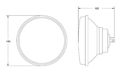 HELLA 002850811 HELLA 002850811 135mm H4 High/Low Beam Halogen Conversion Headlamp Kit