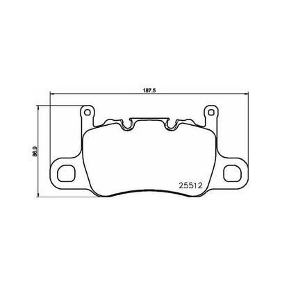 BREMBO P65037 Brembo P65037 Low-Met Rear Disc Brake Pad Set PORSCHE OE# 99135294881