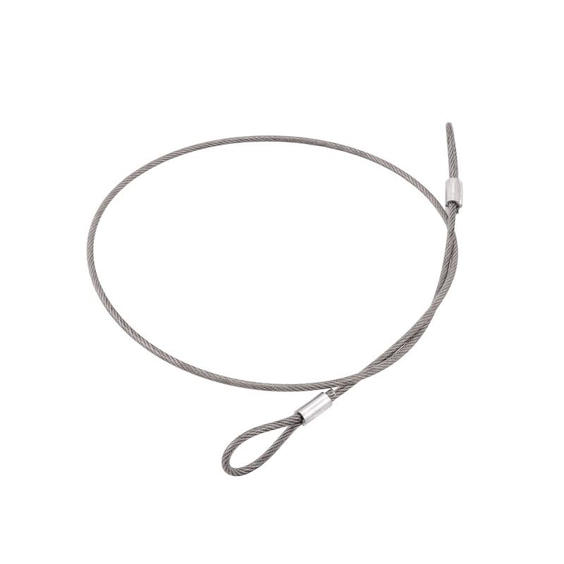 ARCON 19766 Arcon Security Cable 19766, with Separate Lock, 3 Millimeter Diameter x 36 Inch Length, Stainless Steel, Clear Vinyl Sleeve