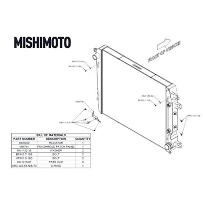 MISHIMOTO MMRAD-DMAX-17 Mishimoto MMRAD-DMAX-17 Performance Aluminum Radiator, fits Chevrolet/GMC 6.6L Duramax 2017-2019