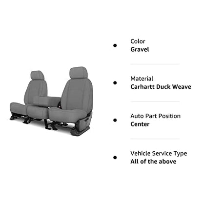 Covercraft SSC3480CAGY Covercraft Carhartt SeatSaver Custom Seat Covers – SSC3480CAGY – 1st Row 40/20/40 Bench Seat – for 2019-2020 Ford F-150, 2019-2022 F-250/F-350 – Gravel